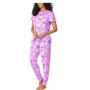 NWT Jane & Bleecker Women's Cozy Pajama Set Pink Tie Dye Size XS $60 H399